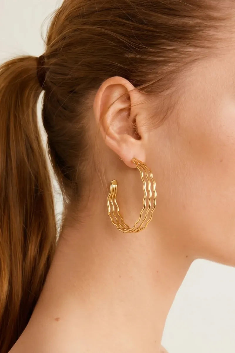  Zigzag creolen - goud