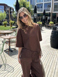  Shirt met kant Lily - bruin