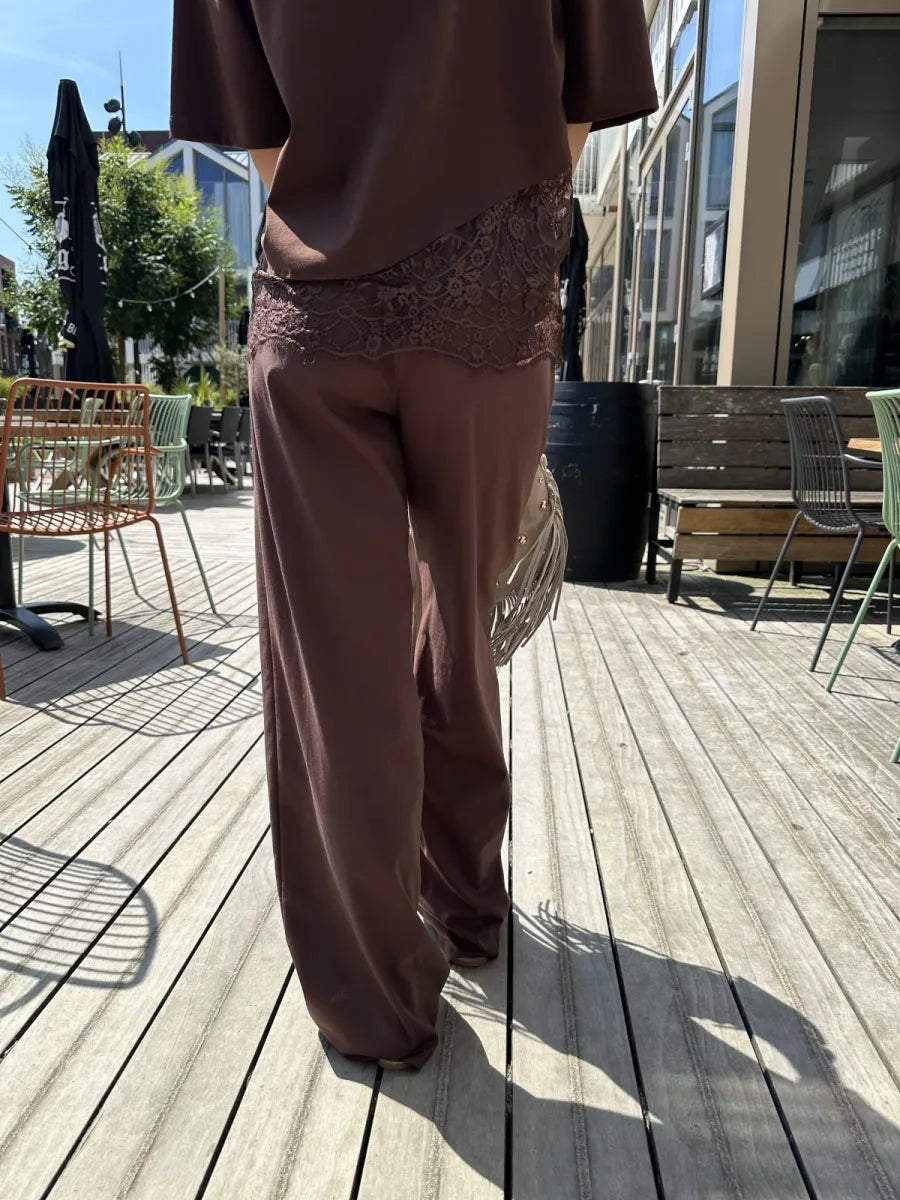  ZM - the linen club broek - bruin