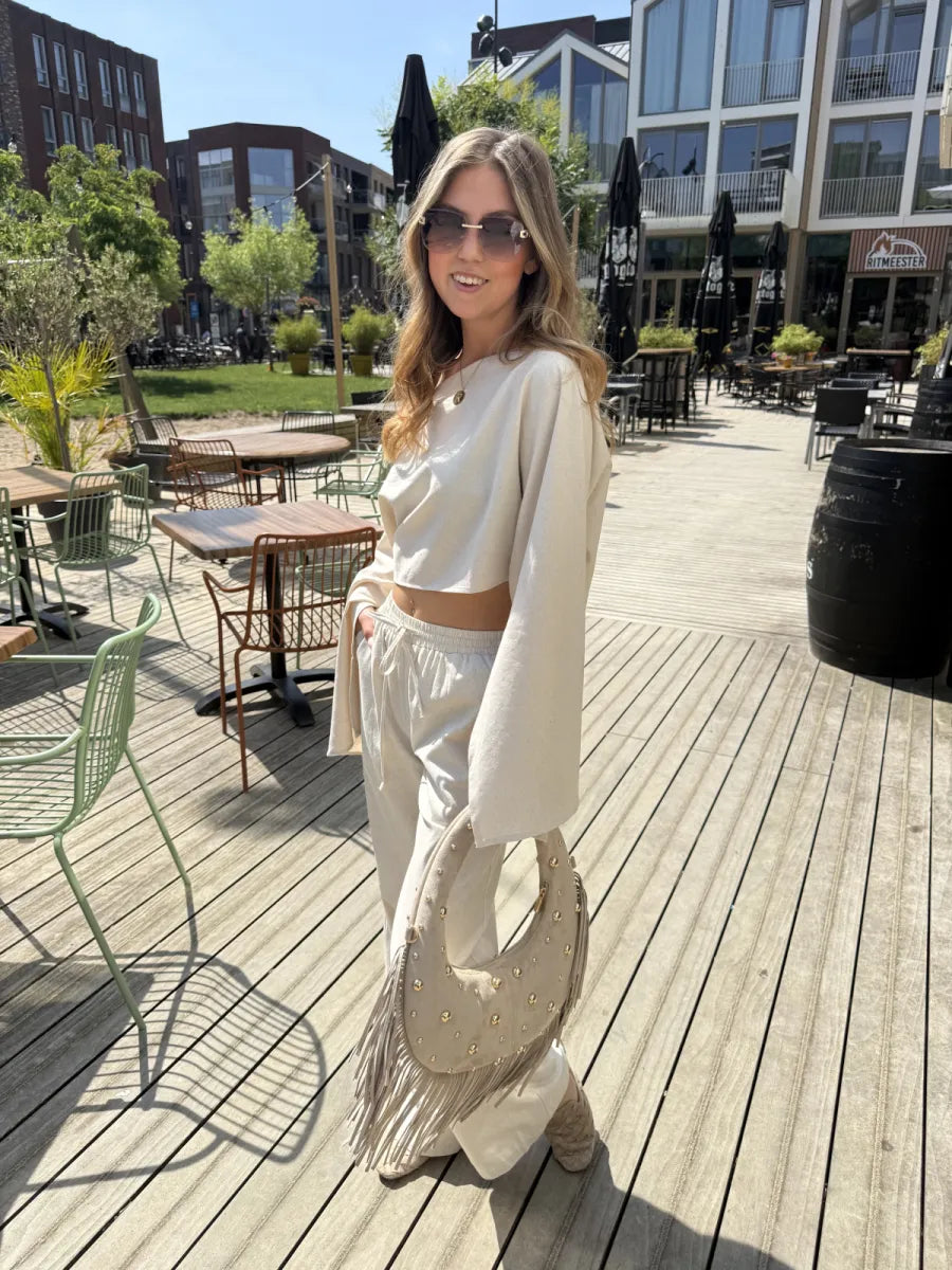  ZM - the linen club broek - ecru