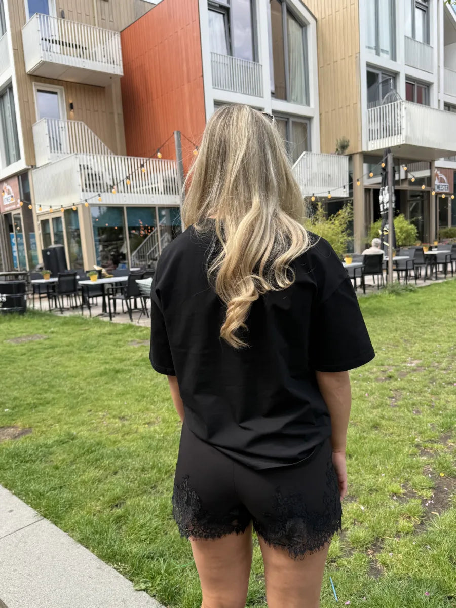  Musthave oversized basic tee - zwart