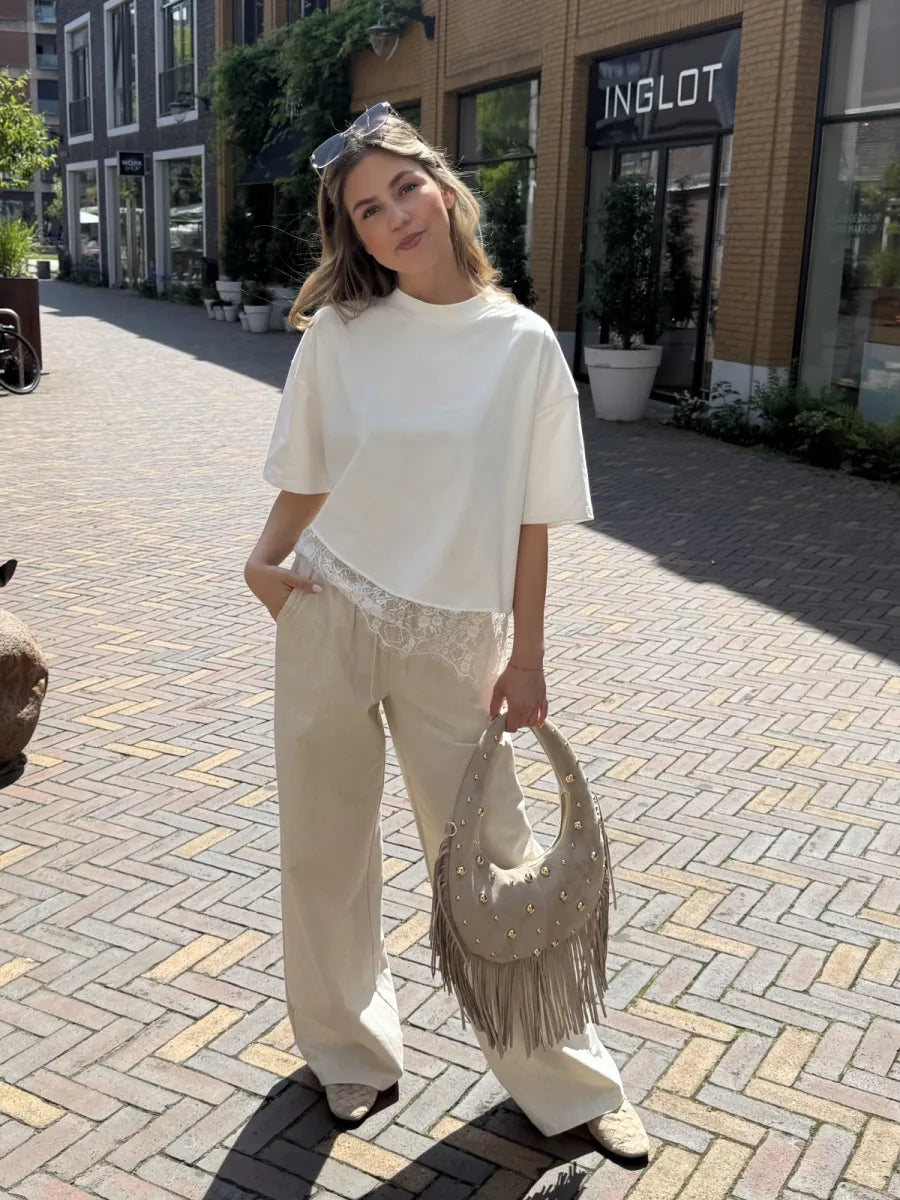  Shirt met kant Lily - wit