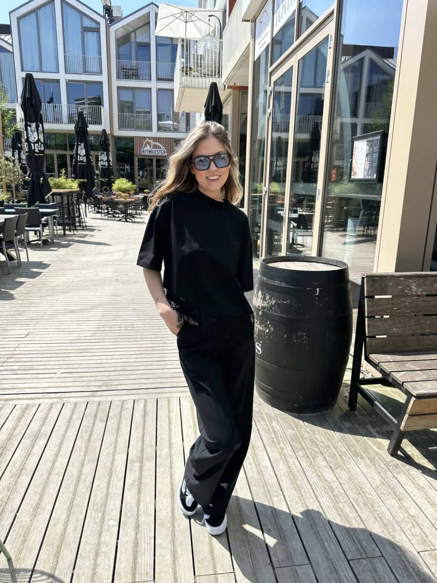  ZM - the linen club broek - zwart