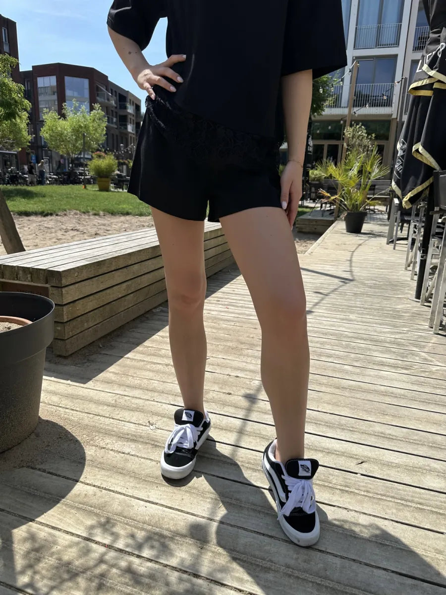 ZM - the linen club short - zwart