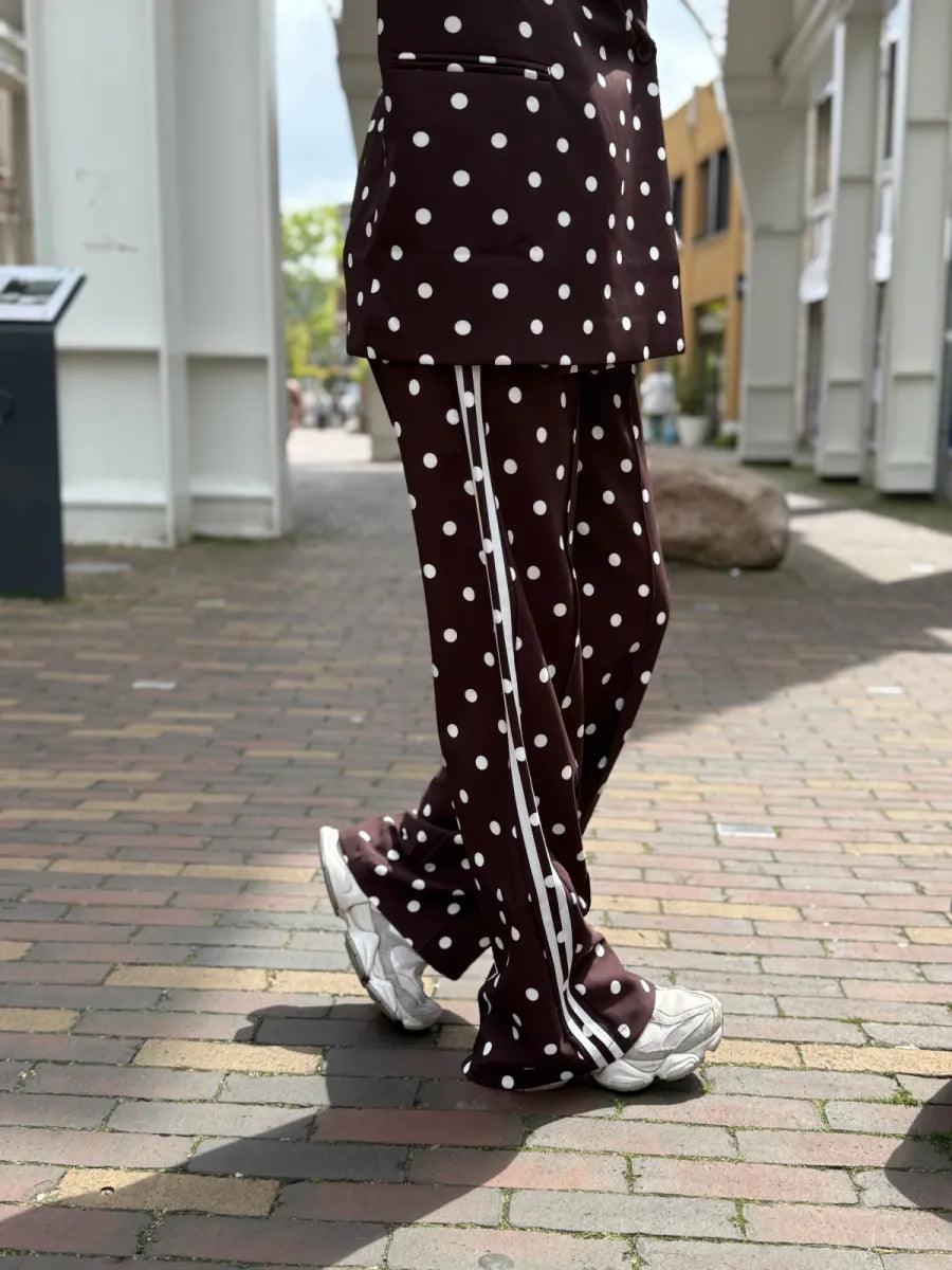  Polka dot wide leg Novi - bruin