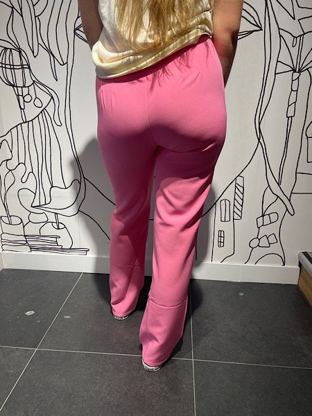 Roze highwaist pantalon