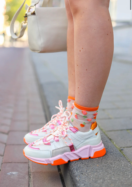 LOS ANGELES canvas - Sneakers | Off white / Pink