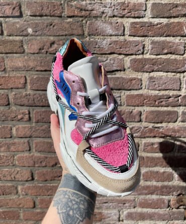 DWRS JUPITER terry- sneakers | roze/ blauw