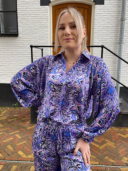 Lila bohemian oversized blouse