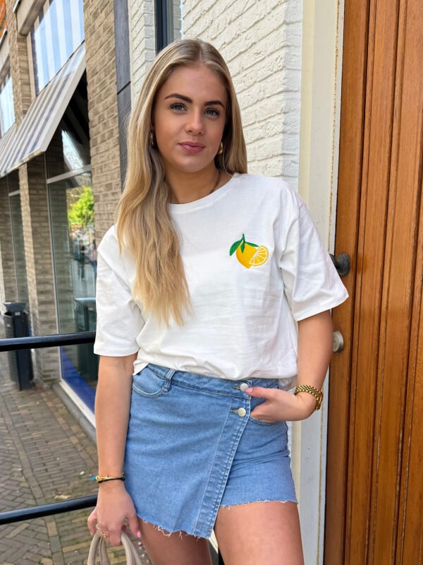 Wit t-shirt Lemon