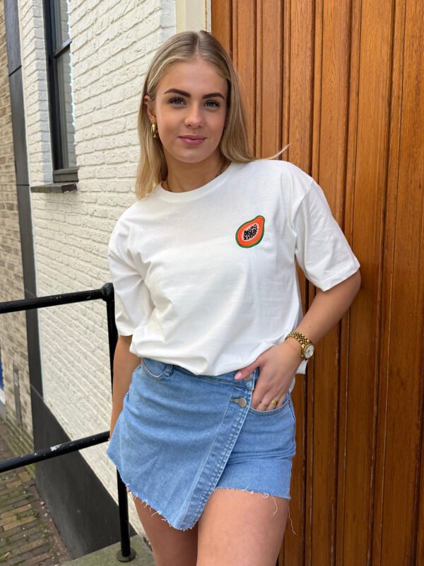 Wit t-shirt Papaya