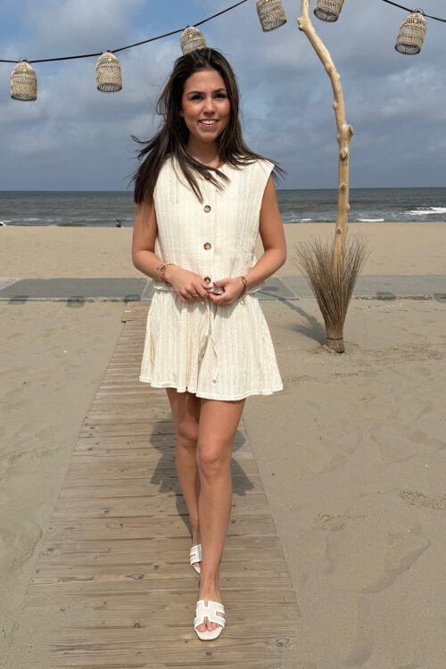 Beige knit short