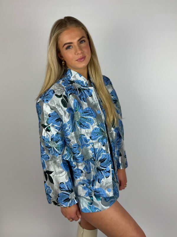 Blauw jacquard jack Norie