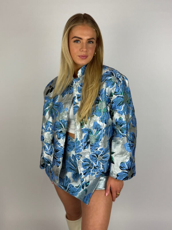 Blauw jacquard jack Norie