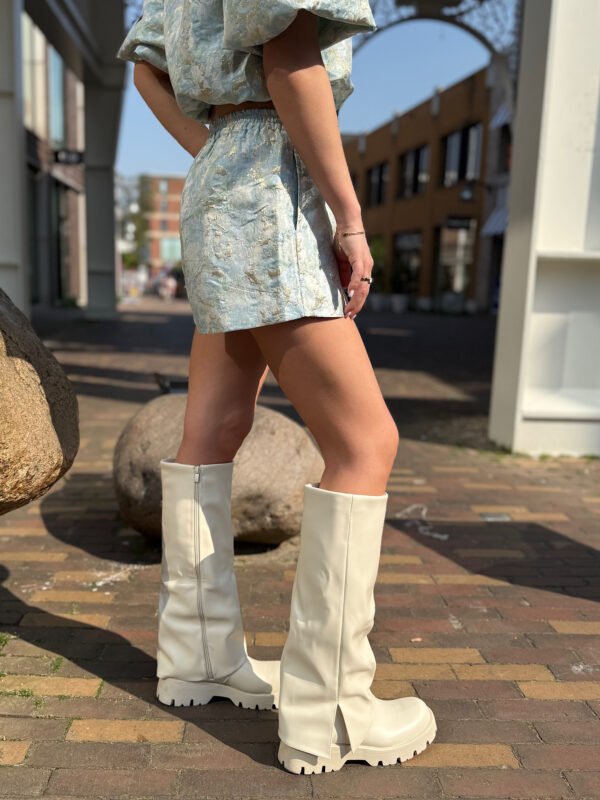Blauwe jacquard short Sunny