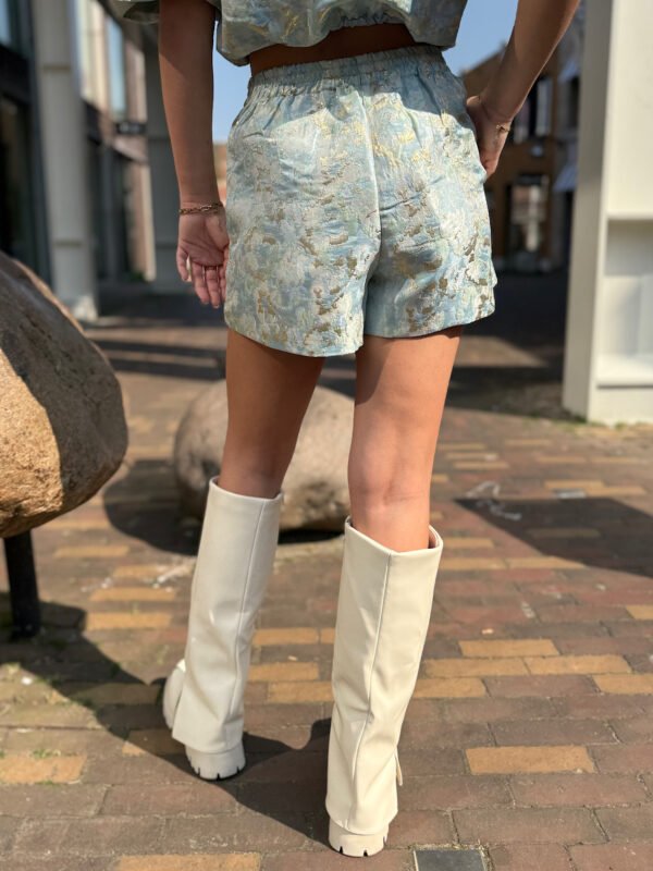Blauwe jacquard short Sunny