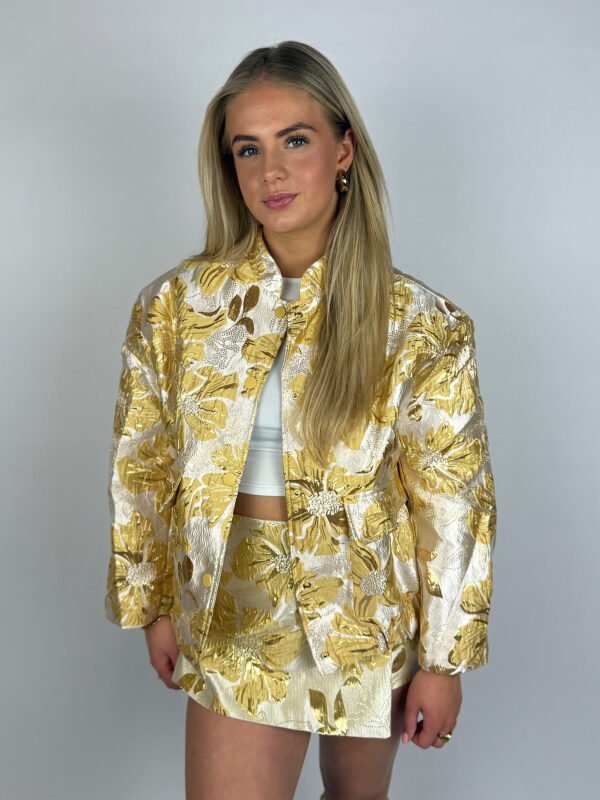Geel jacquard jack Norie