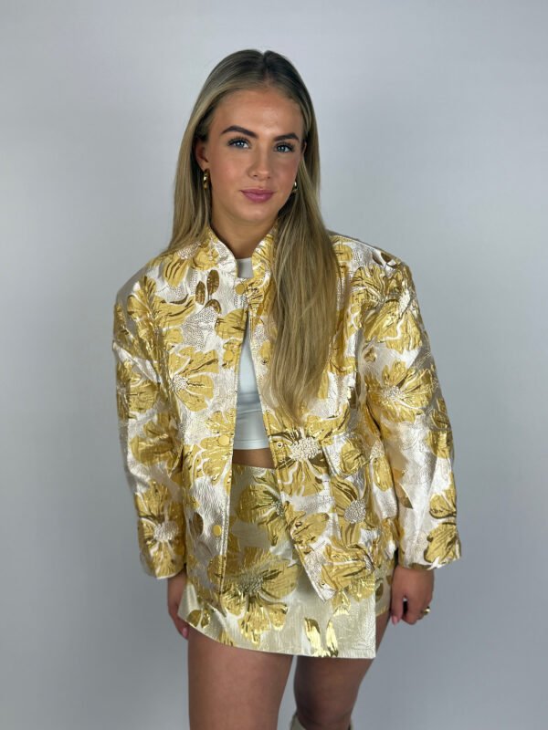 Geel jacquard jack Norie