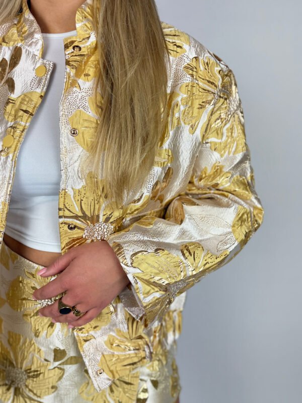 Geel jacquard jack Norie
