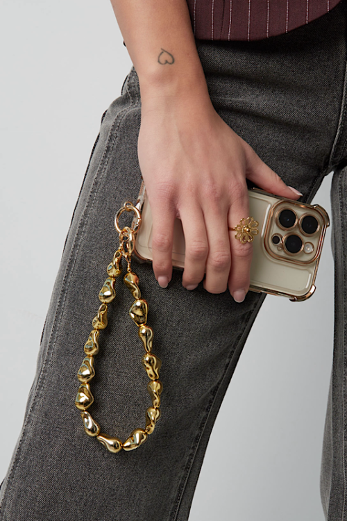 Gouden telefoonkoord Elegant Edge