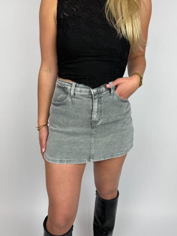 Grijs denim skort 2550