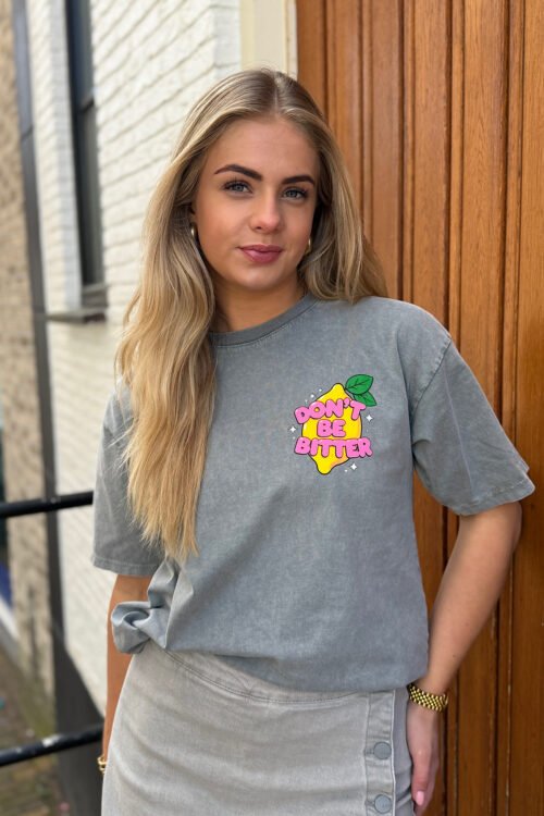 Grijs t-shirt Don’t be bitter