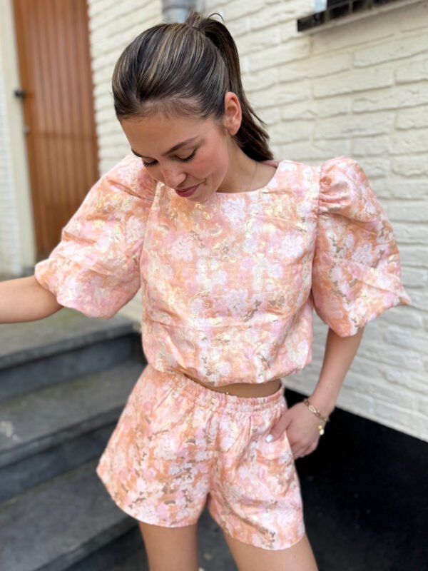 Koraal jacquard top Sunny