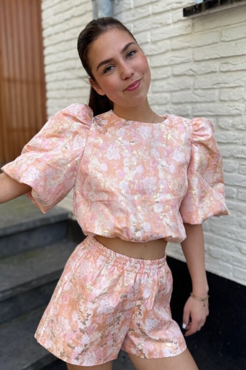 Koraal jacquard top Sunny