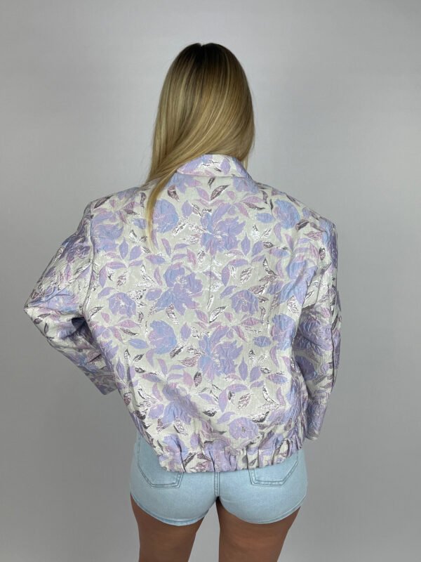 Lila jacquard bomber jack