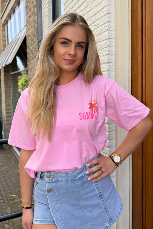 Roze t-shirt summer