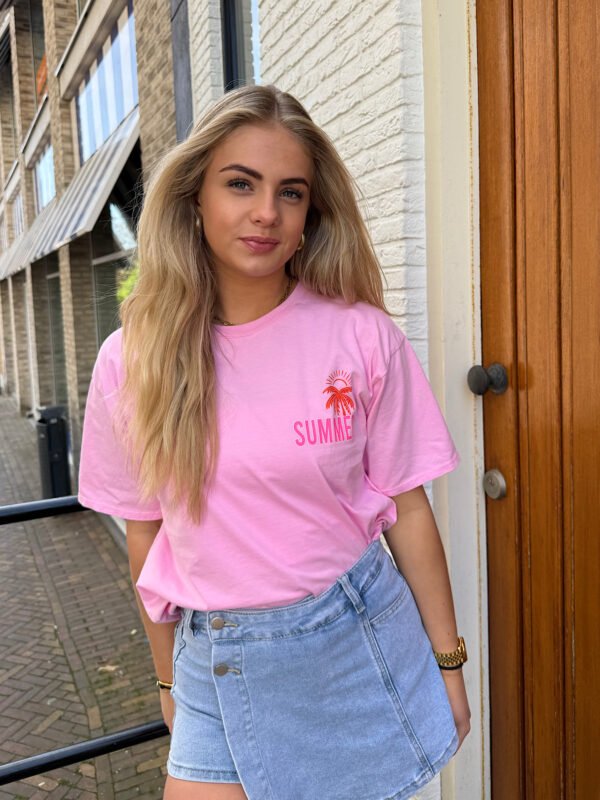 Roze t-shirt summer