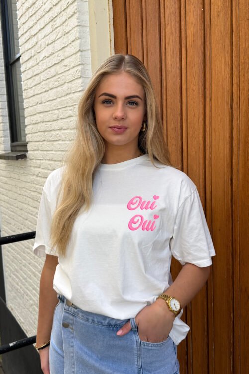 Wit t-shirt Oui Oui