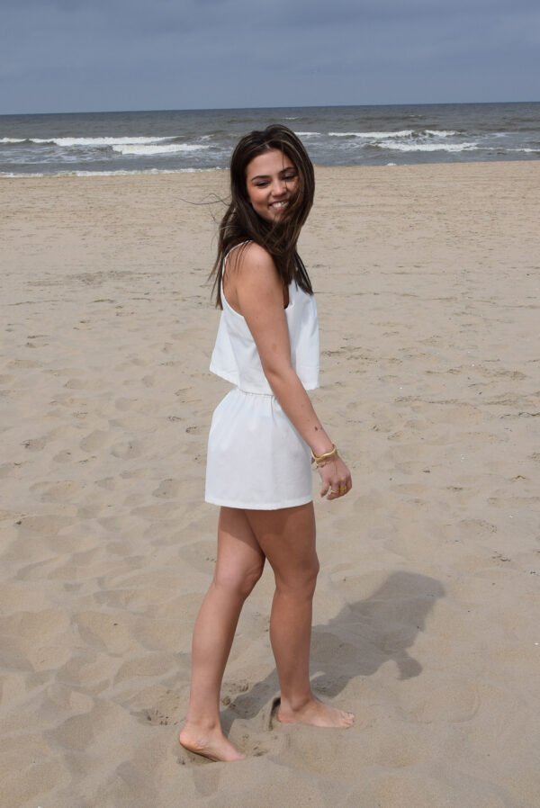 Witte linnen short Nox