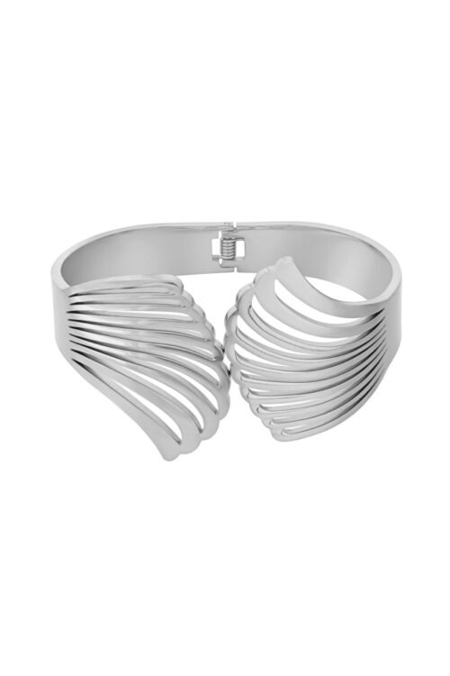 Zilveren schelp bangle