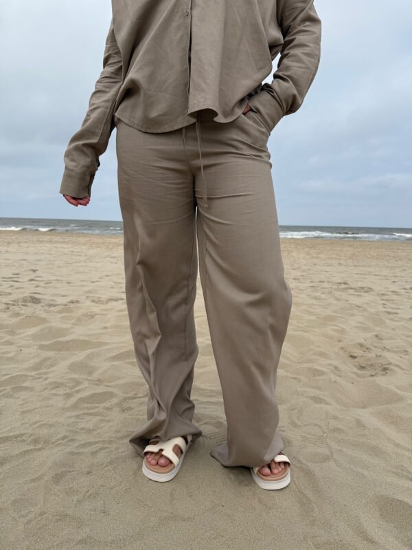 ZM - Taupe linnen broek
