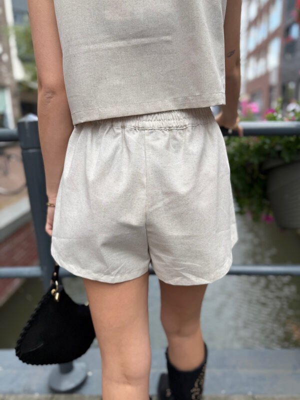 Beige linnen short Nox