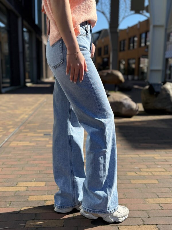 Blauwe straight fit high waist jeans 3760