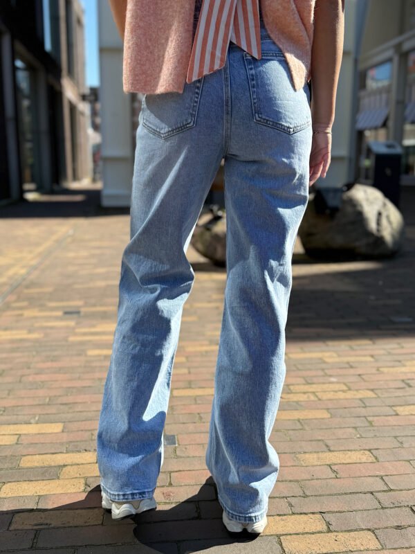 Blauwe straight fit high waist jeans 3760