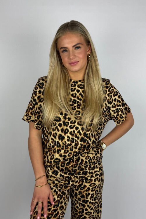 Bruine leopard top Iza