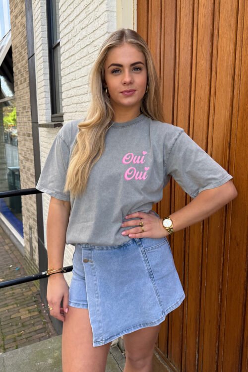 Grijs t-shirt Oui Oui