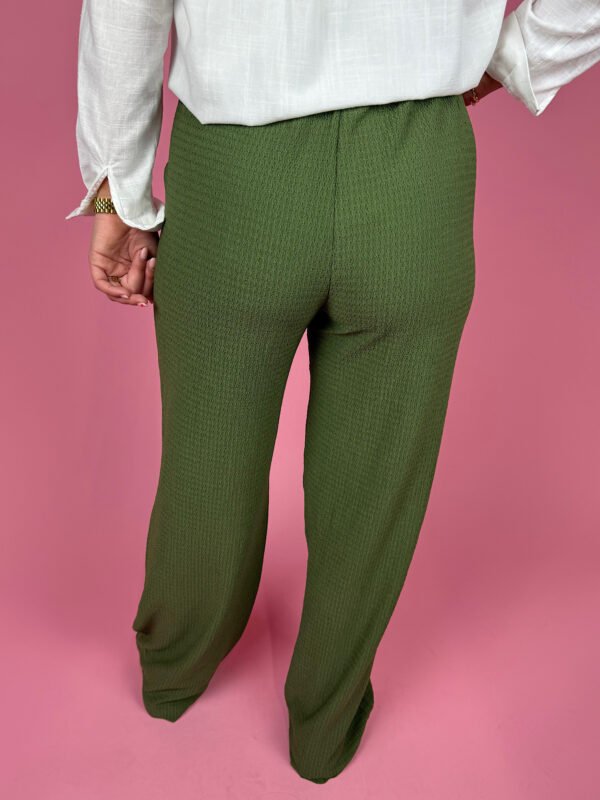 Khaki structuur broek Patty