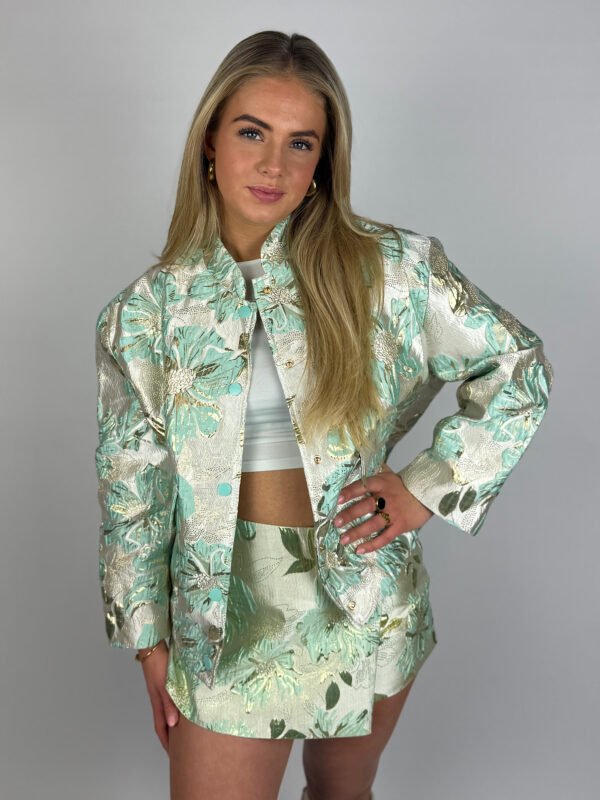 Mintgroen jacquard jack Norie