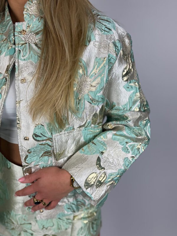 Mintgroen jacquard jack Norie
