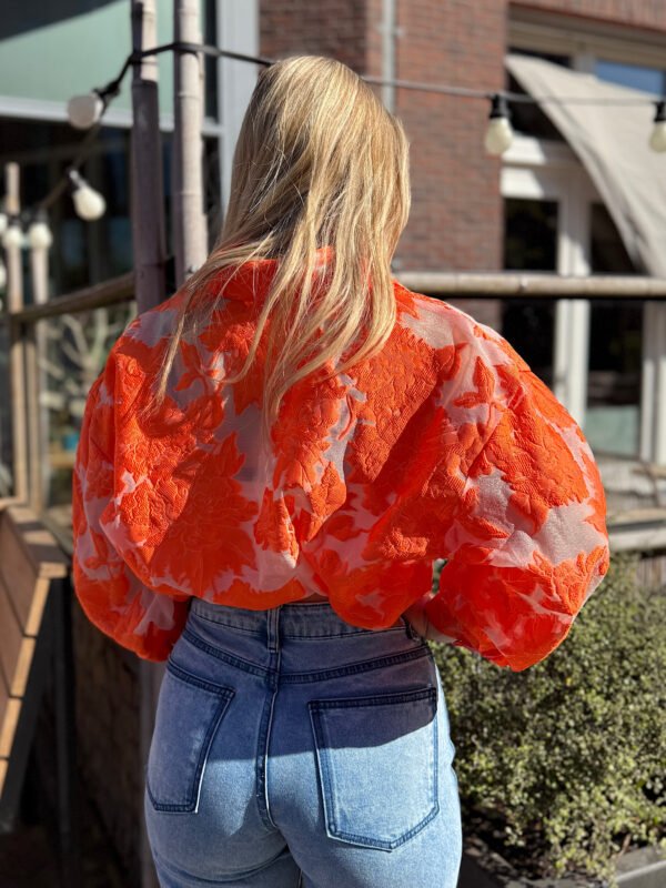 Oranje oversized blouse Daisy
