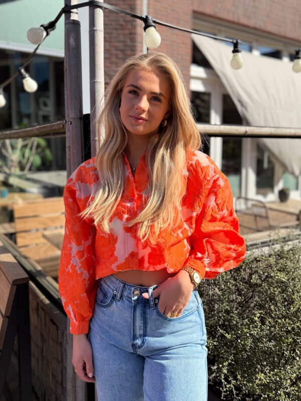 Oranje oversized blouse Daisy