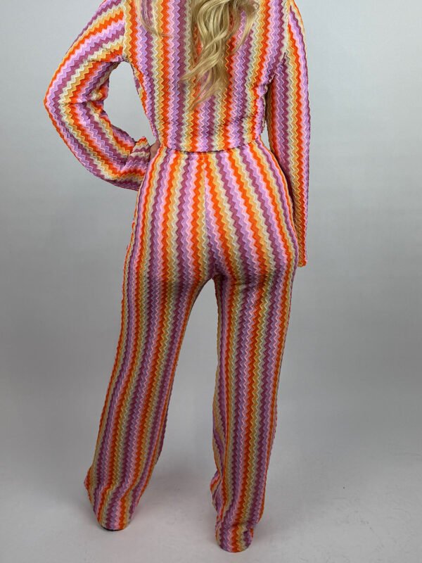 Roze/ multi gehaakte broek
