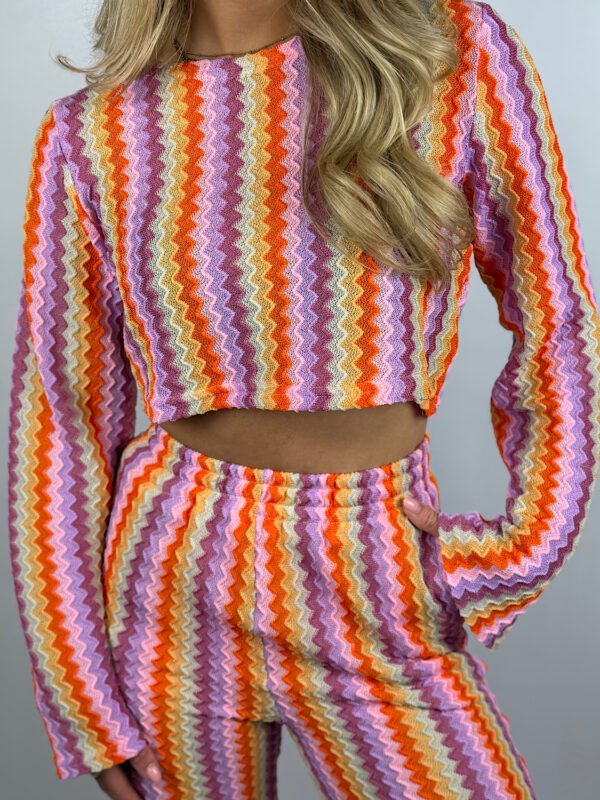 Roze/ multi gehaakte top