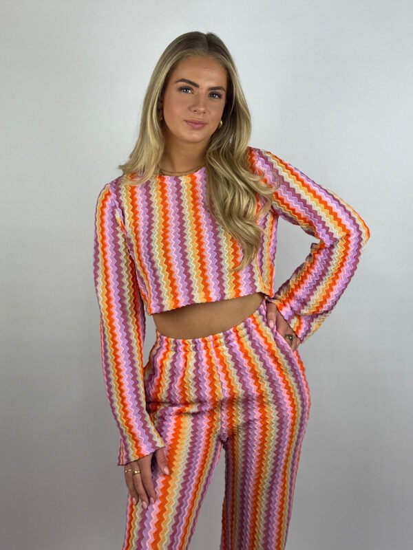 Roze/ multi gehaakte top