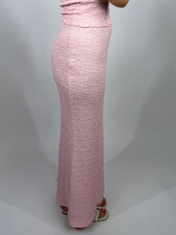 Roze wafel maxi rok Yade