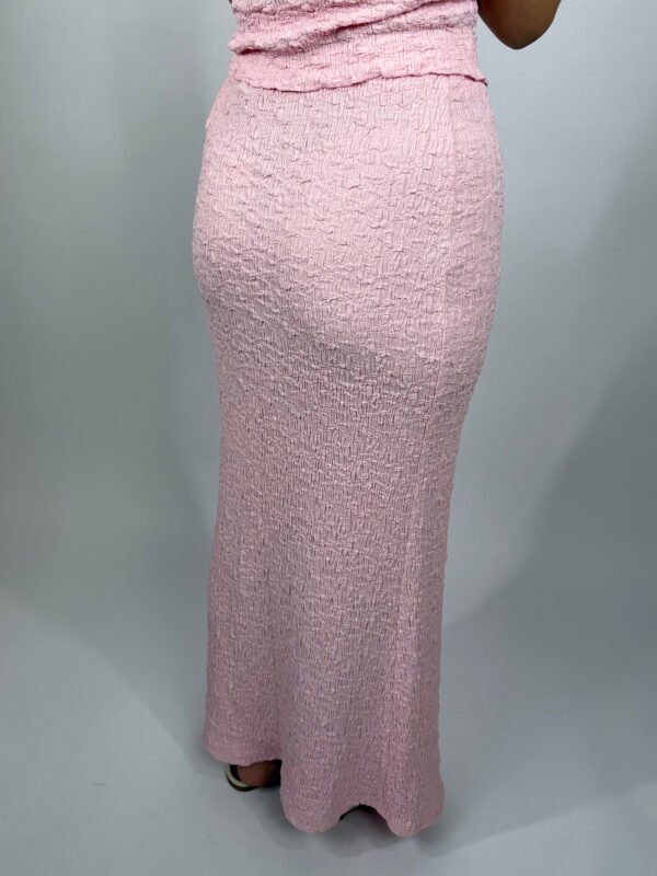 Roze wafel maxi rok Yade